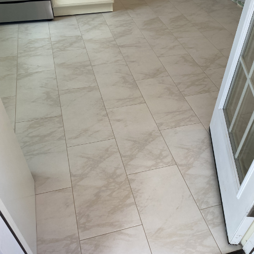 Tile flooring installation from Arrow Floors